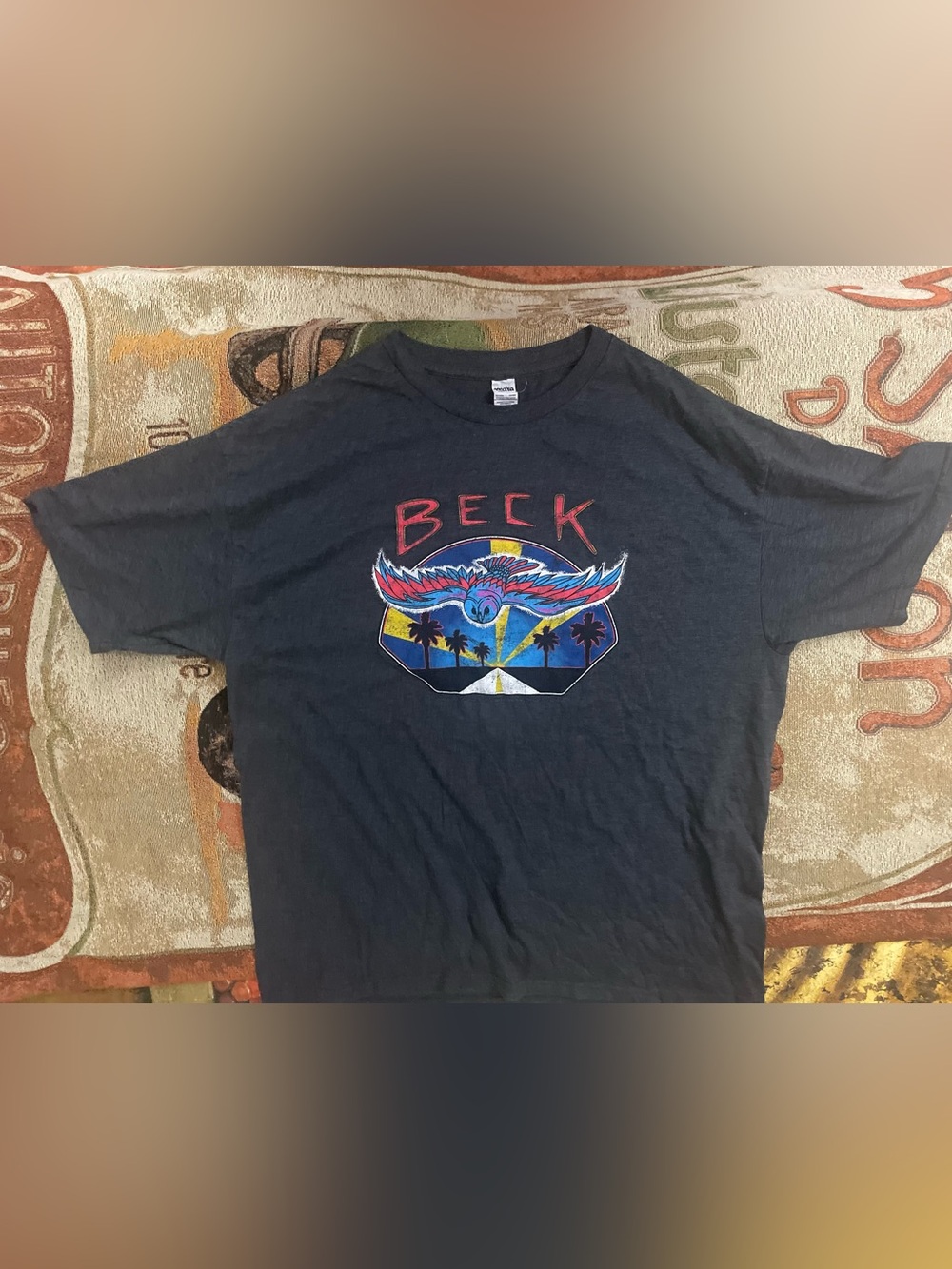 Vintage BECK Soaring Owl T-shirt Size Adult XL